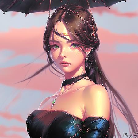 06639-4096634376-wgz style,portrait of a beautiful women highly detailed,perfect femine face,Classical oil painting,by masamune shirow, by Willia.png